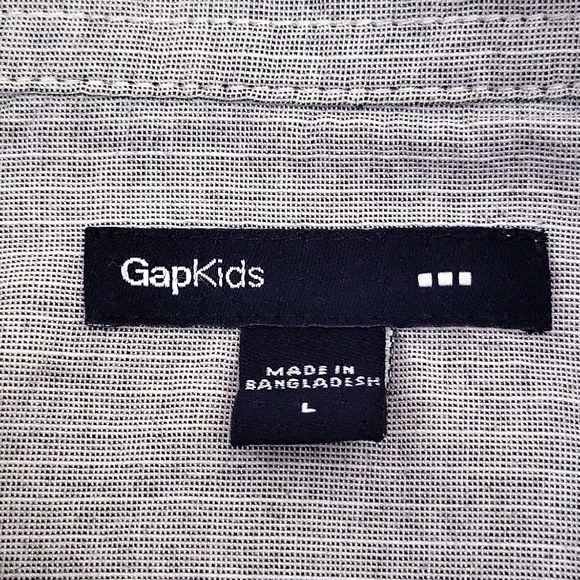 Boys Gap Kids Button Up Dress Shirt L - Picture 4 of 4